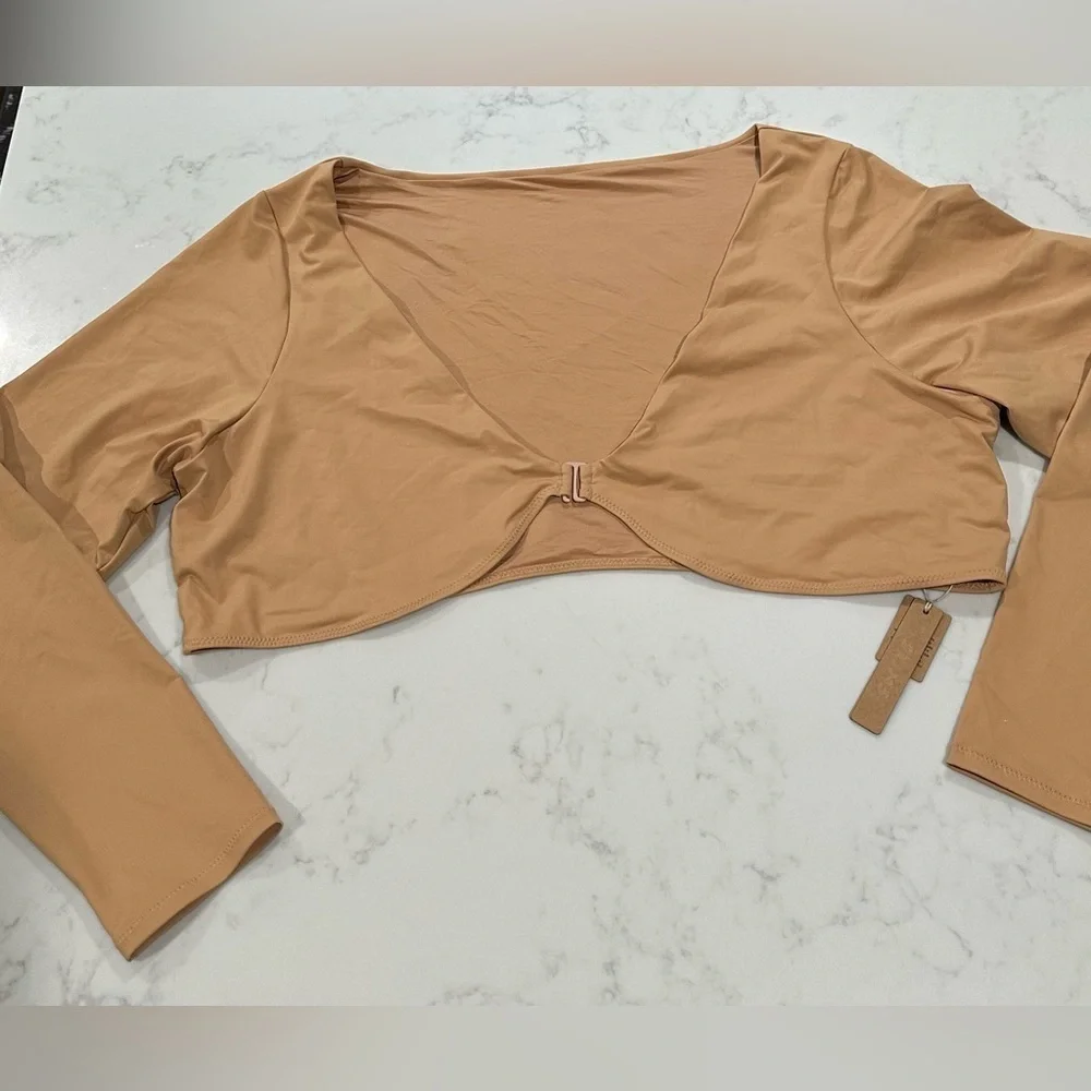 SKIMS SIGNATURE SWIM LONG SLEEVE SHRUG SIZE 4X